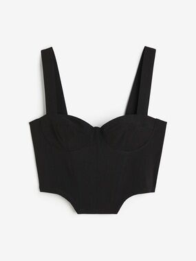 H&M black corset top